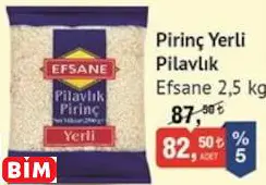 EFSANE PİRİNÇ YERLİ PİLAVLIK EFSANE PİRİNÇ YERLİ PİLAVLIK